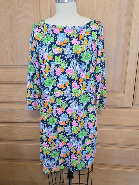 Disney Dresses & Skirts - Disney Parks Collection Lilly Pulitzer Sophie Women’s Navy Floral Shift Dress